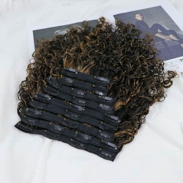 Curly Clip In Hair Extensions 3C