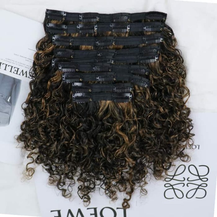 Curly Clip In Hair Extensions 3C