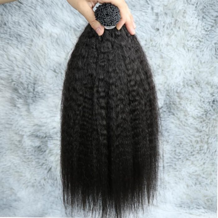 Kinky Straight I Tip Hair Extensions
