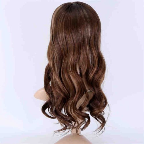 human hair topper silk base01